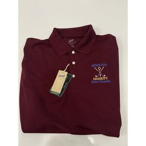 Ultra Club cool n dry Wine Color Short Sleeve Polo Shirt Size XL Customized